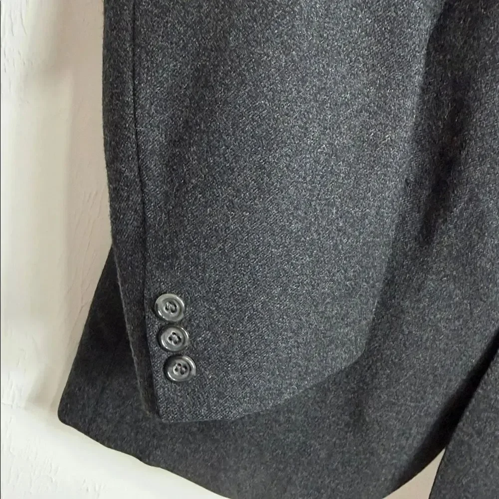 Gladstone London Pure New Wool Blazer Gray 2-Button Jacket Size M